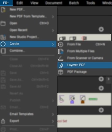 Navigate to Create Layered PDF